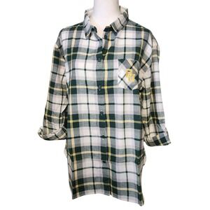 UG Apparel University Baylor  Plaid Flannel Shirt Size 1X  Green Yellow
